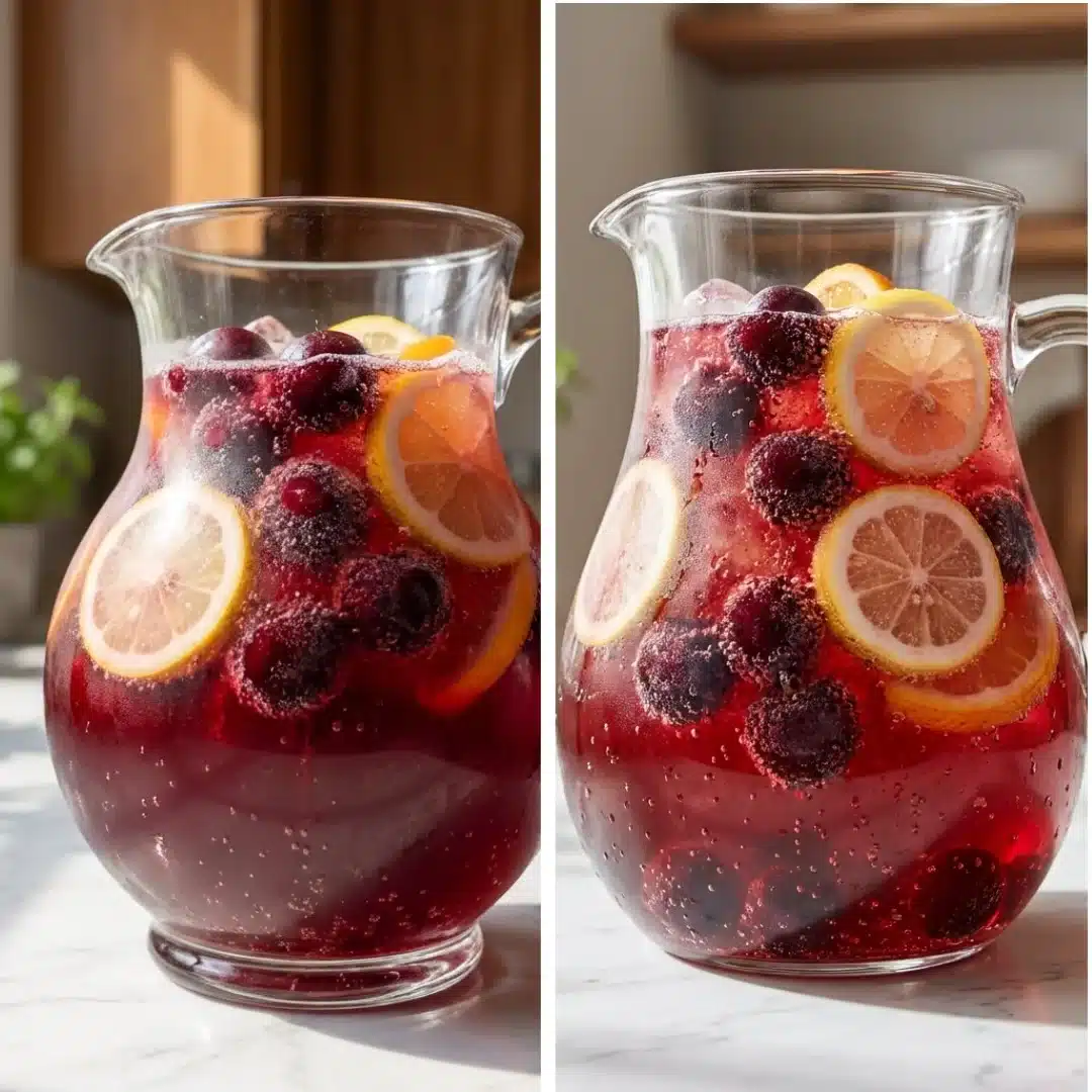 Quick Sparkling Cherry Wine Punch