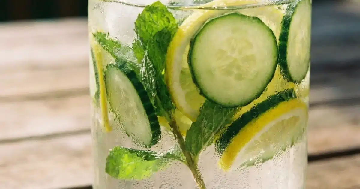Refreshing Cucumber Lemon Detox Water with Pink Salt