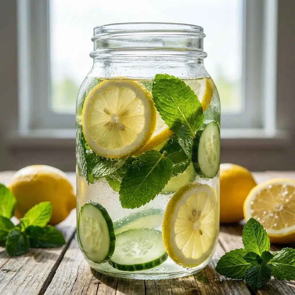 Refreshing Mint Lemon Detox Water for Summer Days