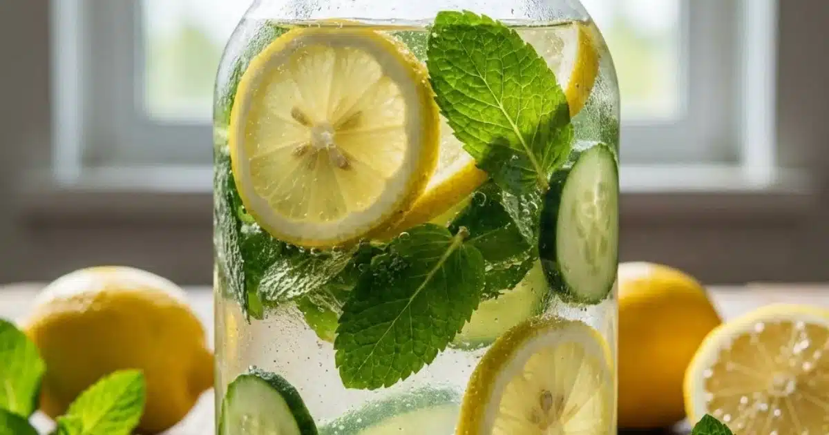 Refreshing Mint Lemon Detox Water for Summer Days