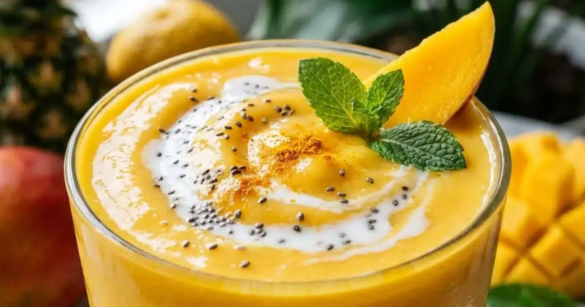 Simple Mango Detox Smoothie for Energy Boost