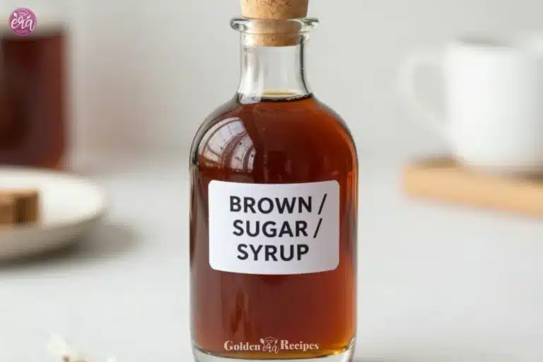 Starbucks inspired brown sugar syrup for coffee in a glass jar