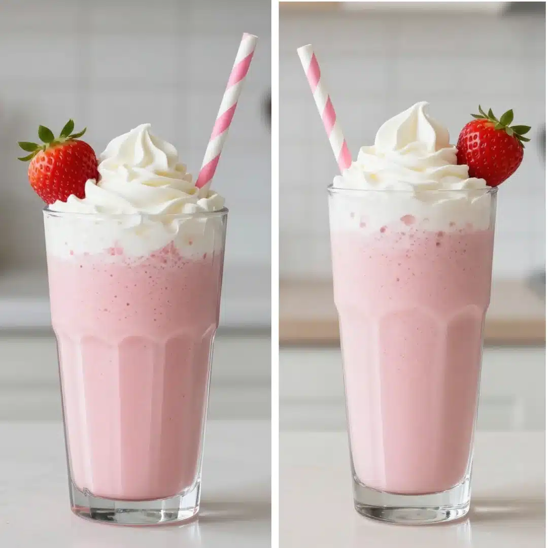 Strawberry Protein Shake In Bloom