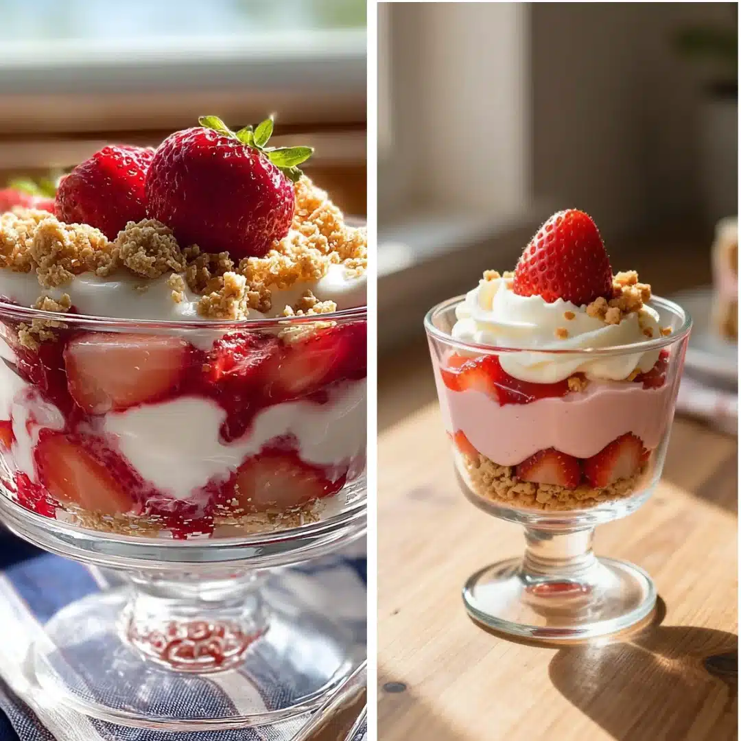 Strawberry Rhubarb Cream Dessert Enchantment