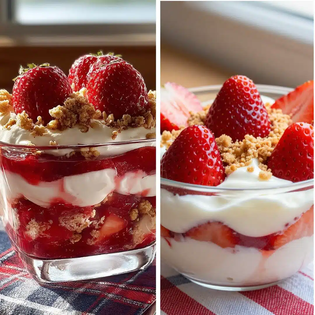 Strawberry Rhubarb Cream Dessert Serenade
