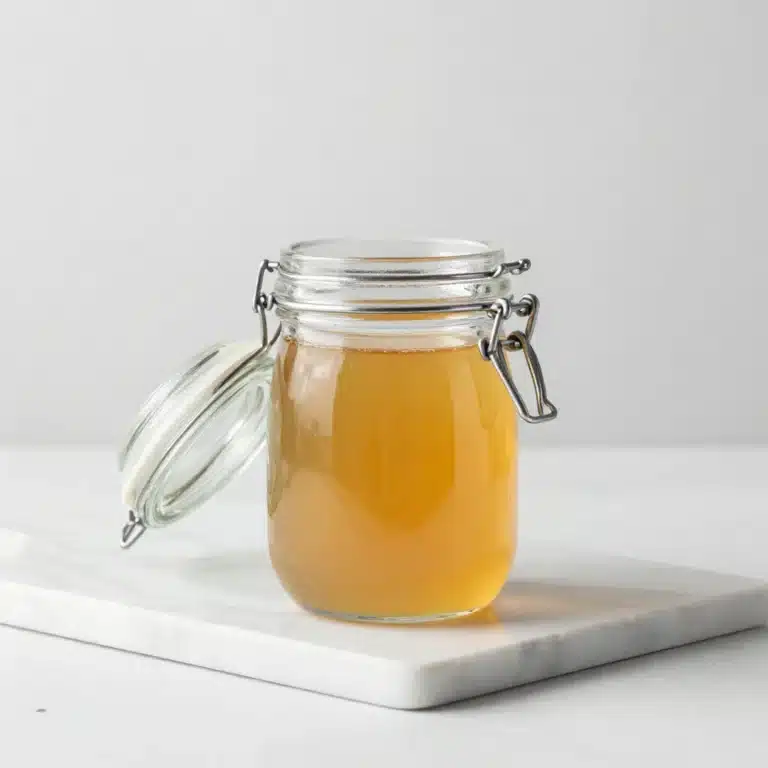 Homemade banana syrup used for desserts and breakfast dishes