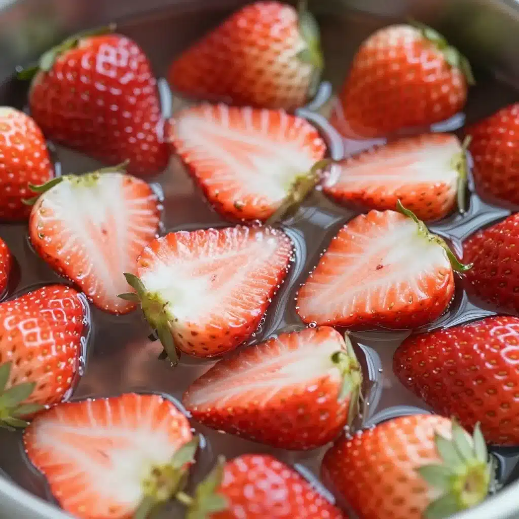 Homemade strawberry syrup for pancakes and desserts
