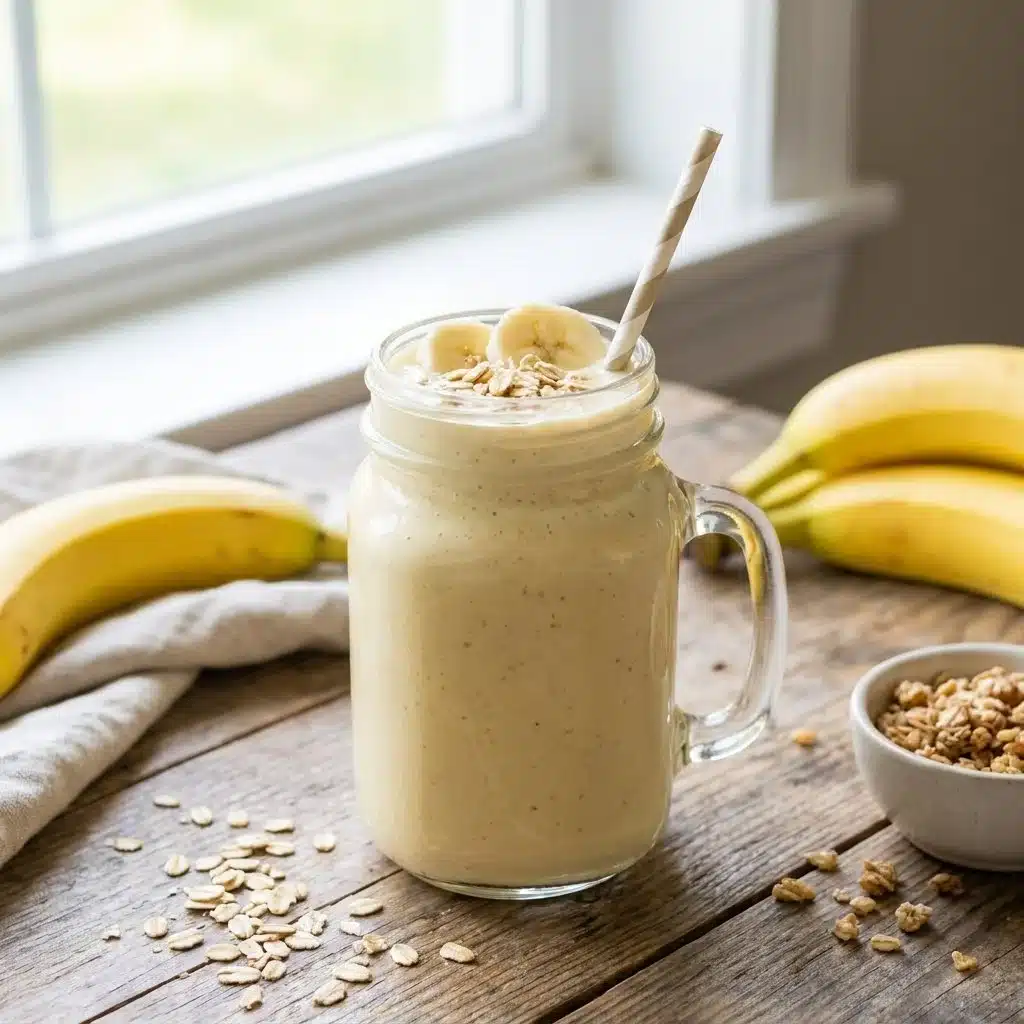 Banana Oat Breakfast Smoothie Boosts Energy