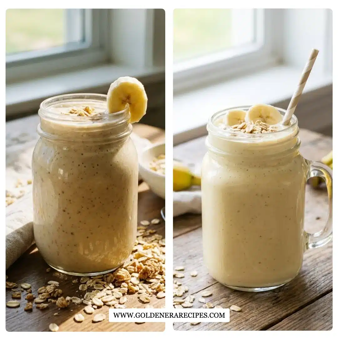 Banana Oat Breakfast Smoothie Boosts Energy