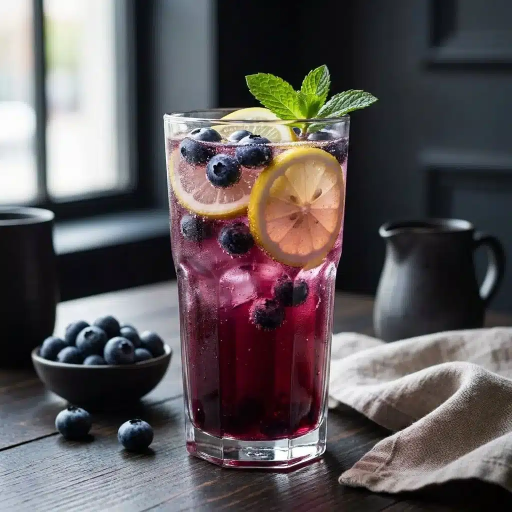 Blueberry Lemonade Mocktail Refreshing