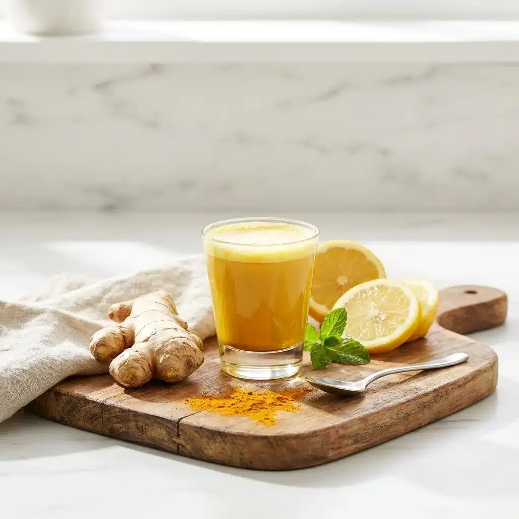 Lemon Ginger Turmeric Shot Boosts Immunity 5 Healthy Lemon Ginger Turmeric Shot for immunity boost