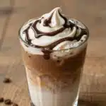Delicious Mocha Frappuccino with soft modern glow design