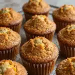 Delicious homemade pumpkin muffins with spices and a golden crust.