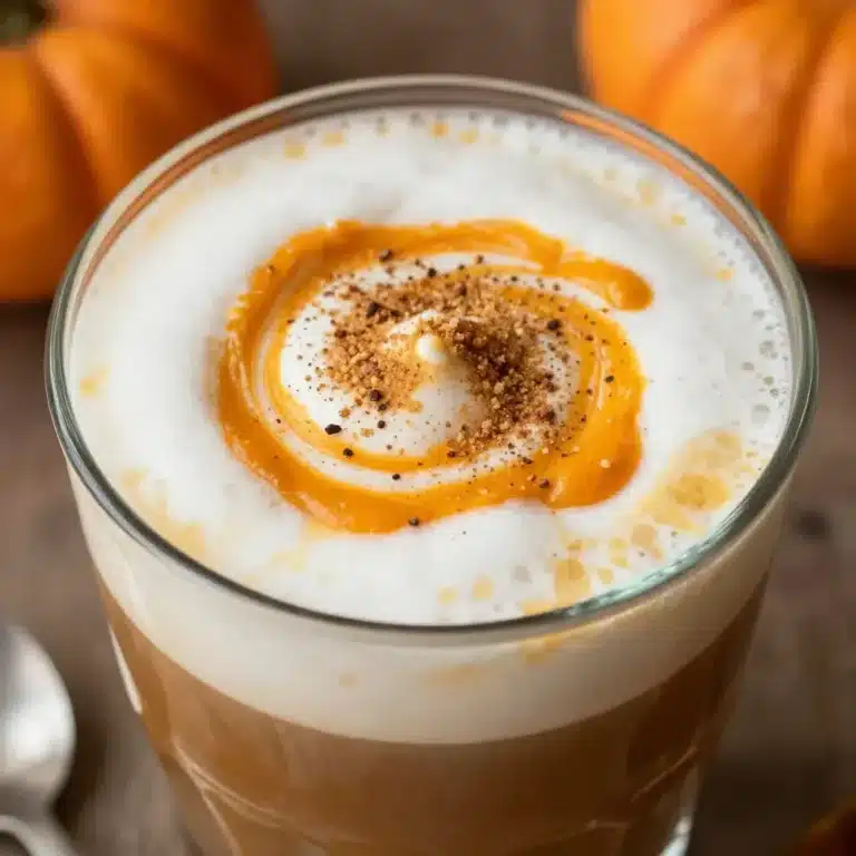 Delicious Pumpkin Spice Latte in Bloom served in a cozy café setting