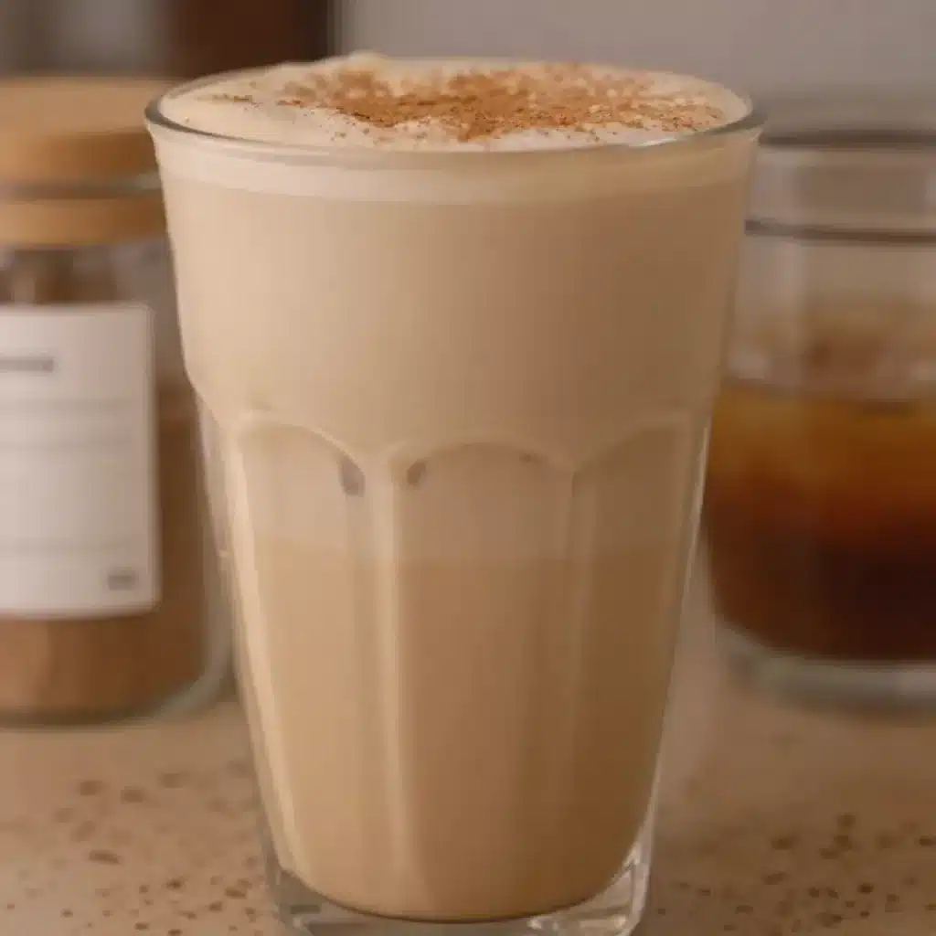 Starbucks Iced Pumpkin Cream Chai Tea Latte topped with pumpkin cream and spices