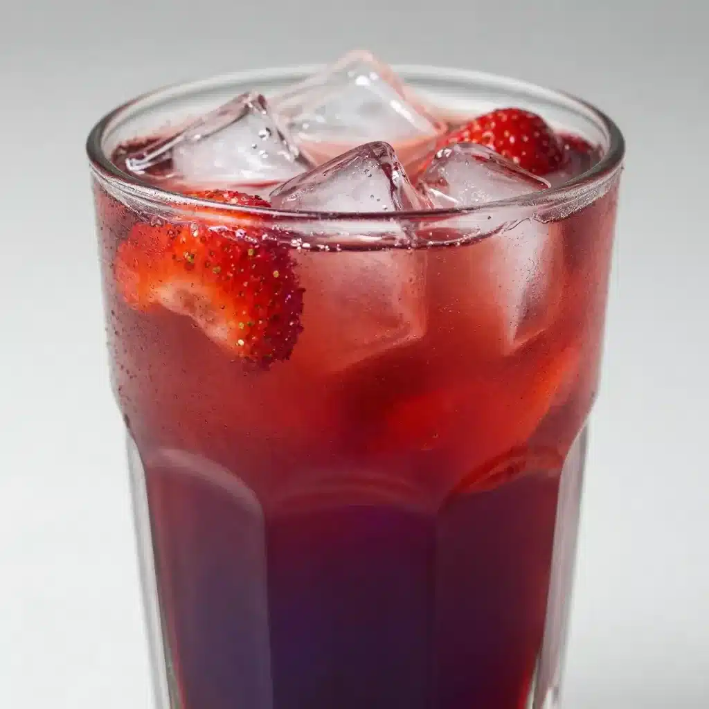 Strawberry Acai Refresher Soft Glow with fresh strawberries and acai berries