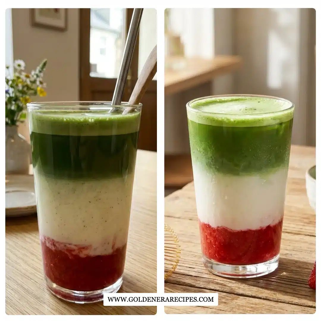Strawberry Matcha Latte Mood Boost