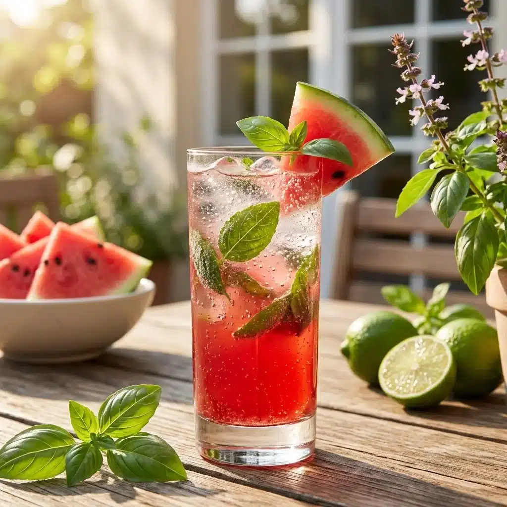 Watermelon Basil Mocktail Refreshing Sip