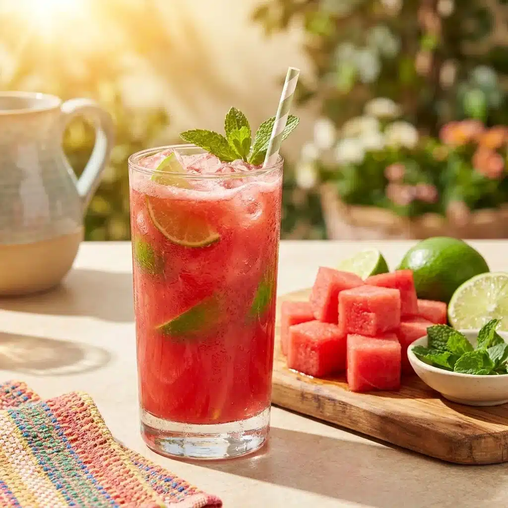 Watermelon Lime Refresher Hydrates Naturally