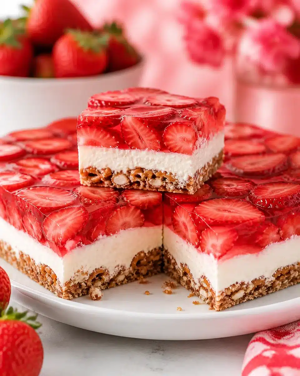 Delicious Strawberry Pretzel Salad You’ll Love This Summer 2 strawberry pretzel salad