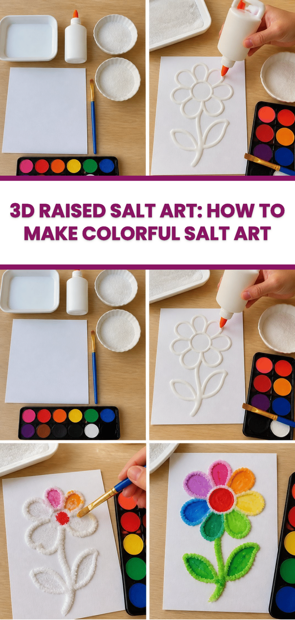 3D Raised Salt Art: How to Make Colorful Salt Art 2 3D Raised Salt Art: How to Make Colorful Salt Art