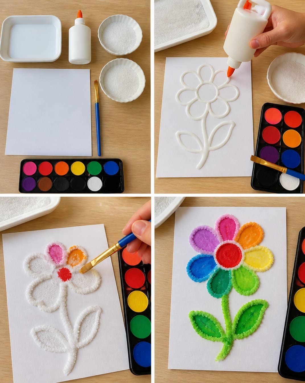 3D Raised Salt Art: How to Make Colorful Salt Art 3 3D Raised Salt Art Tutorial