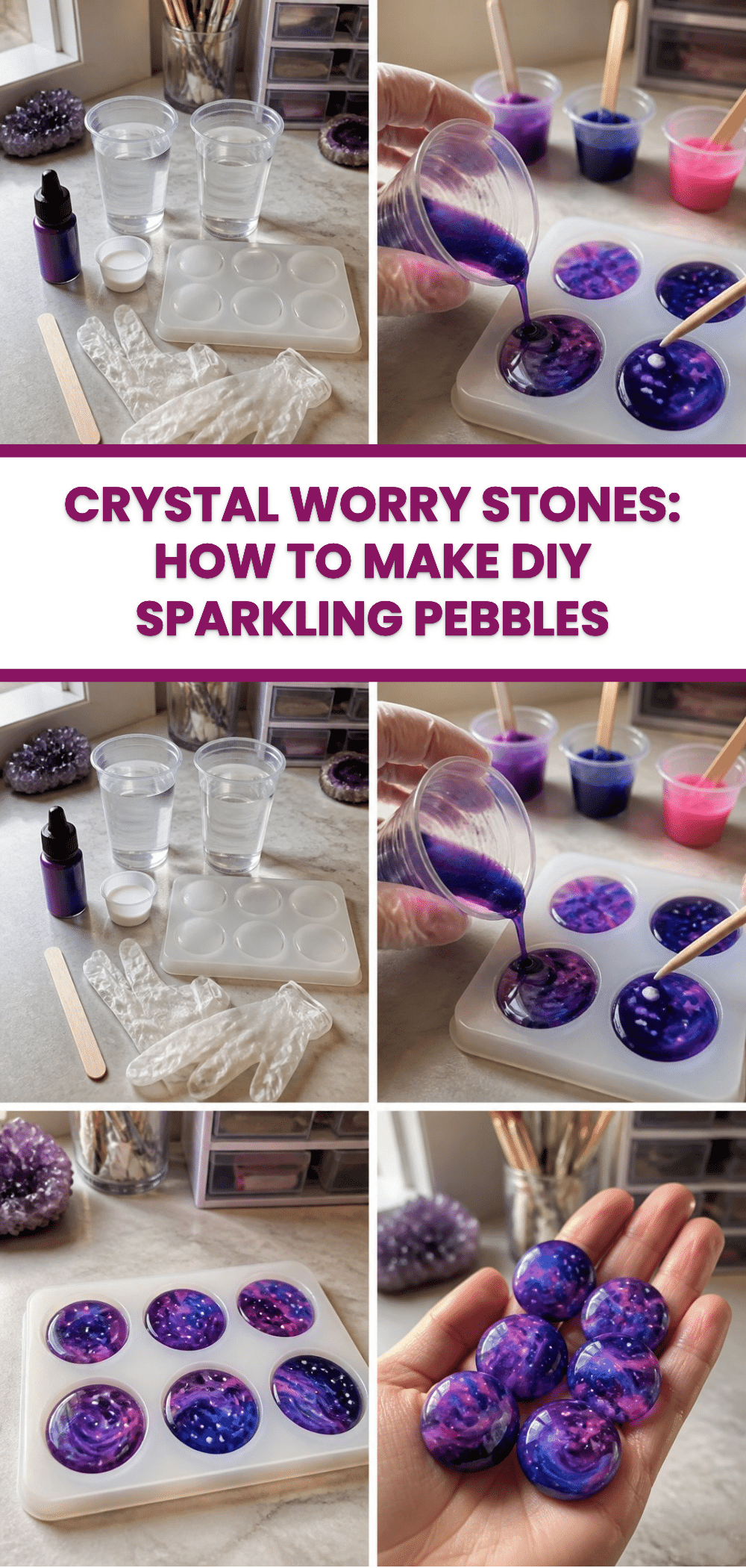 Crystal Worry Stones: How to Make DIY Sparkling Pebbles