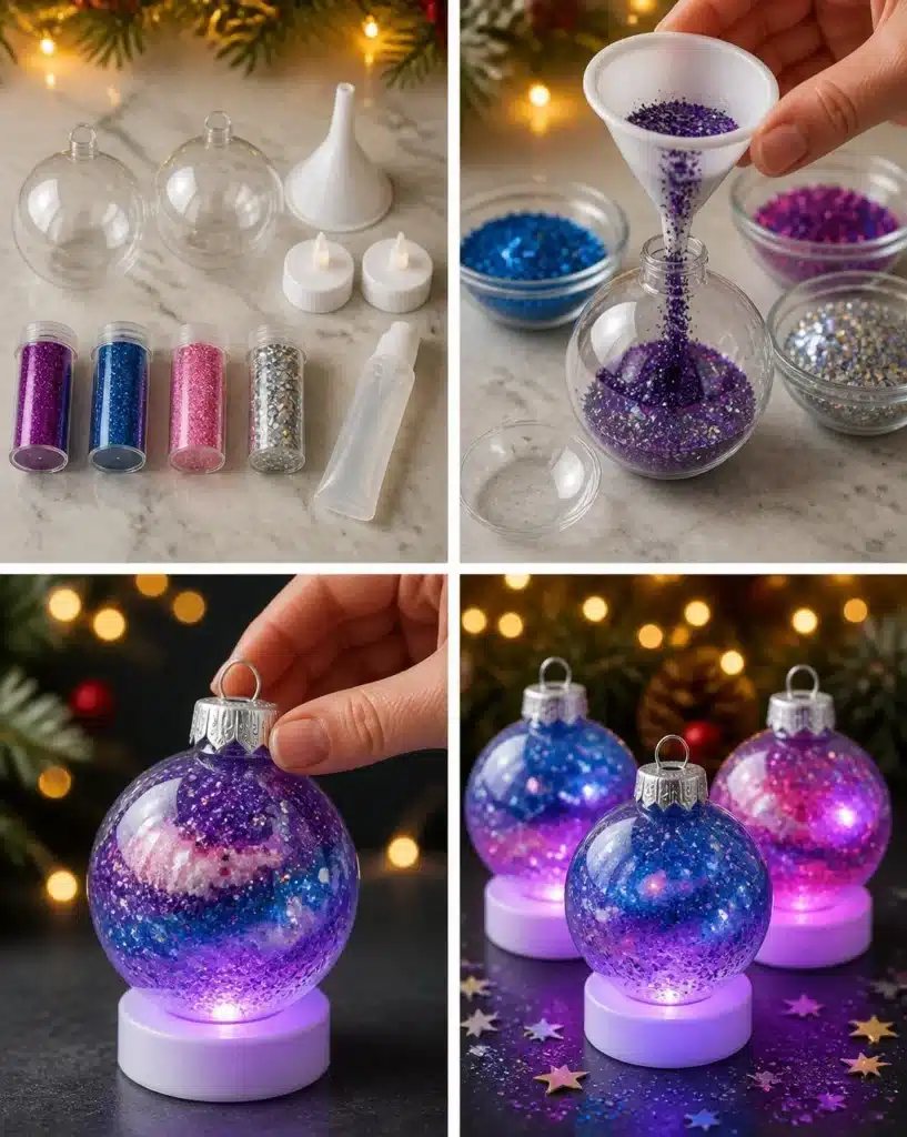 DIY Celestial Galaxy Ornaments 1 DIY celestial galaxy ornaments showcasing vibrant colors and starry designs