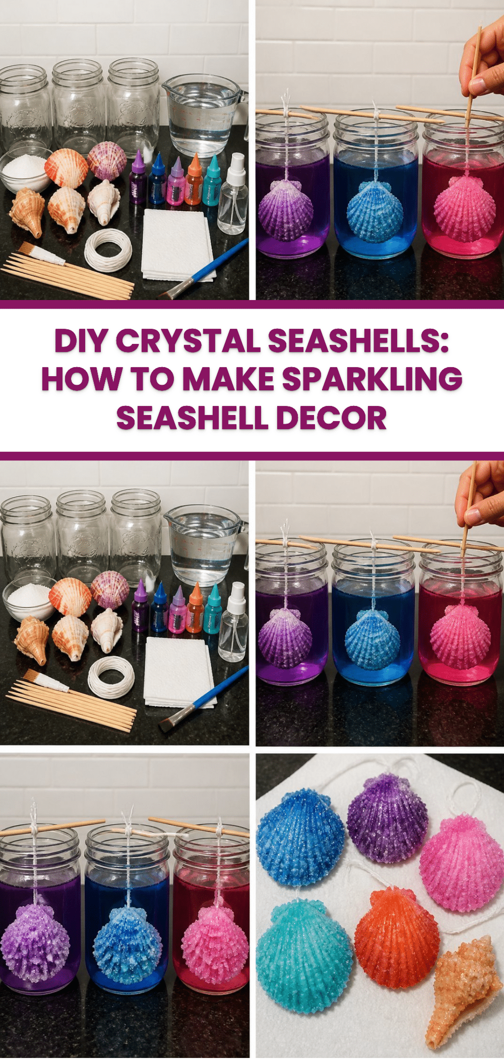 DIY Crystal Seashells: How to Make Sparkling Seashell Decor