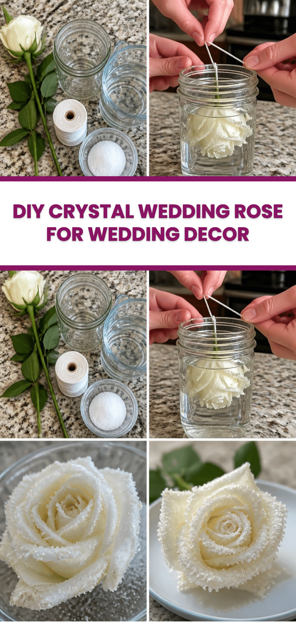 DIY Crystal Wedding Rose for Wedding Decor 3 DIY Crystal Wedding Rose for Wedding Decor