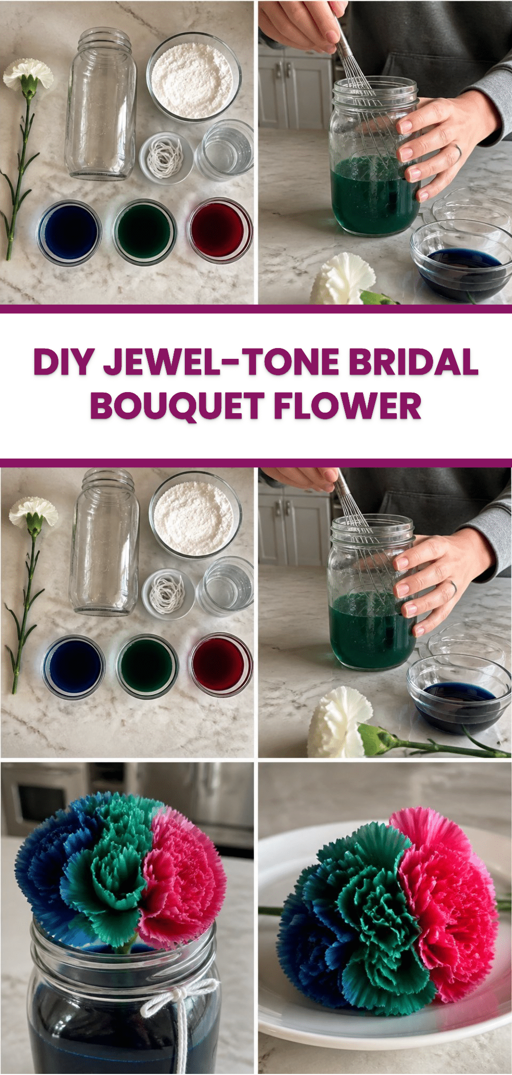 DIY Jewel-Tone Bridal Bouquet Flower