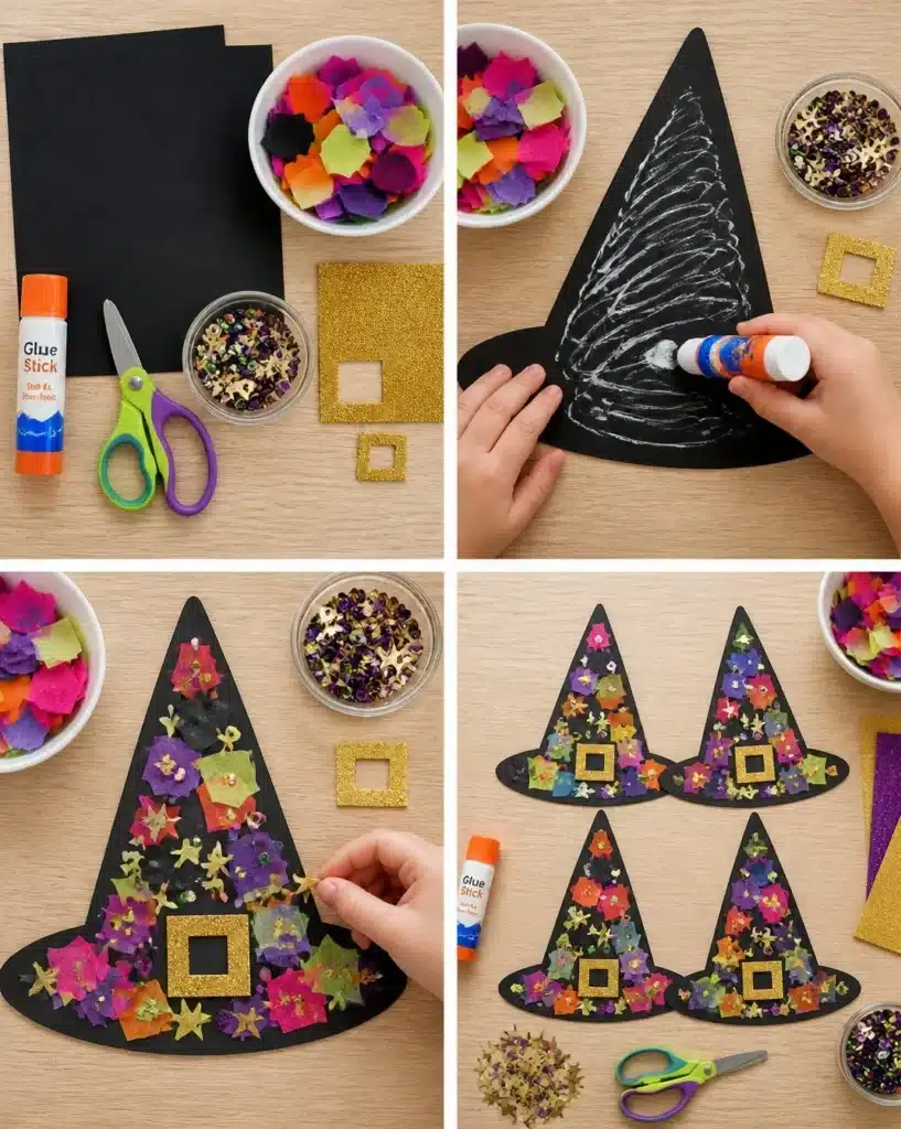 DIY Witch Hat Collage Craft for Kids 410 DIY Witch Hat Collage Craft for Kids
