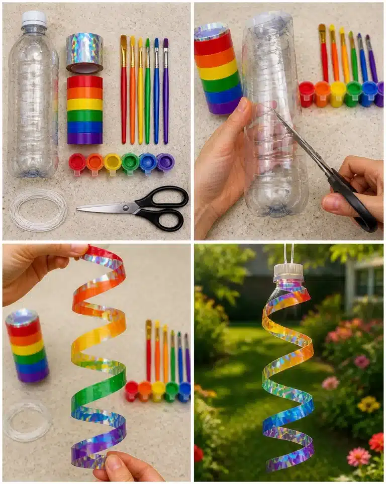 Holographic Rainbow Bottle Spinner showcasing vibrant colors and unique design.