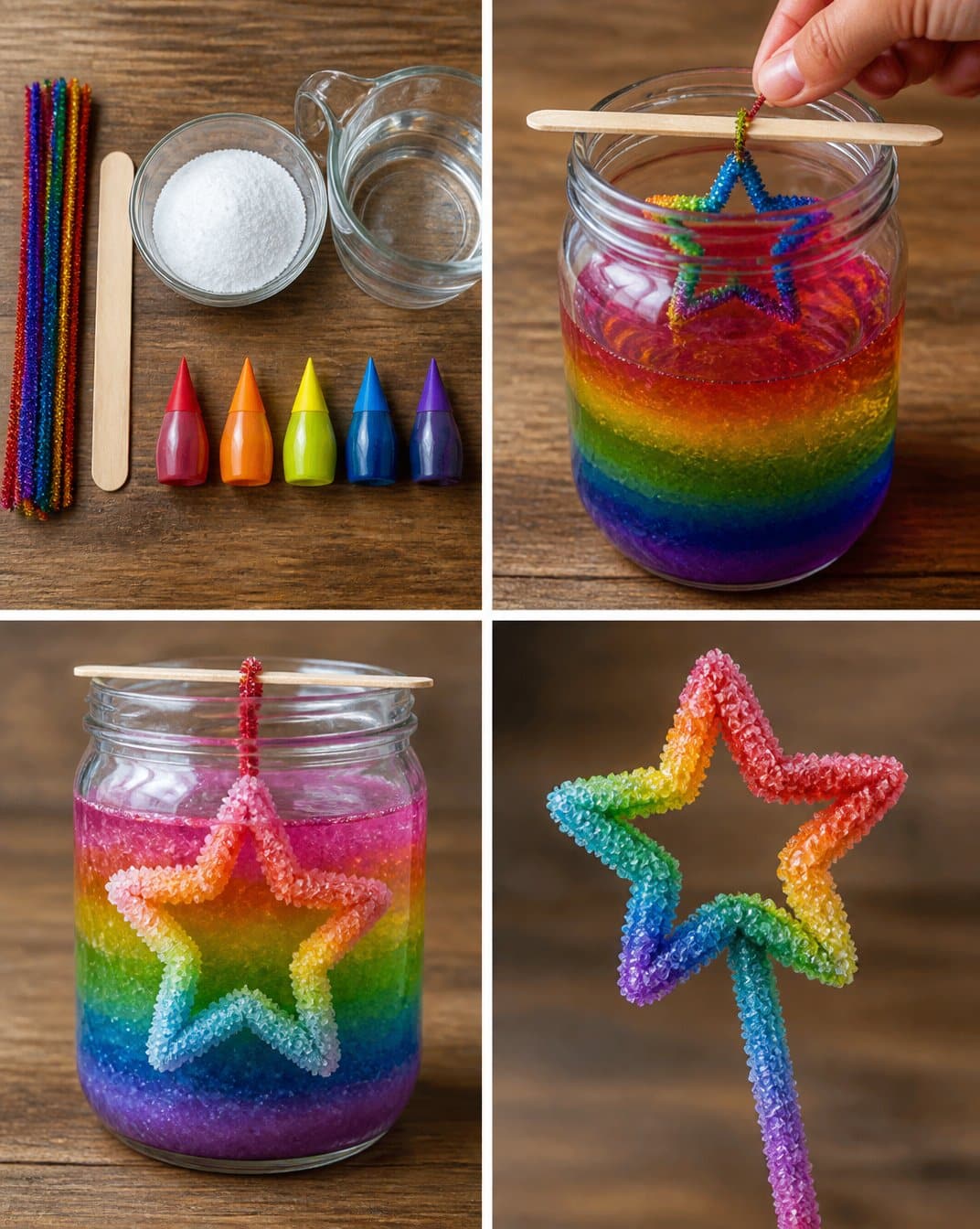 Rainbow Borax Crystal Star Wand How to Make 2 Rainbow Borax Crystal Star Wand