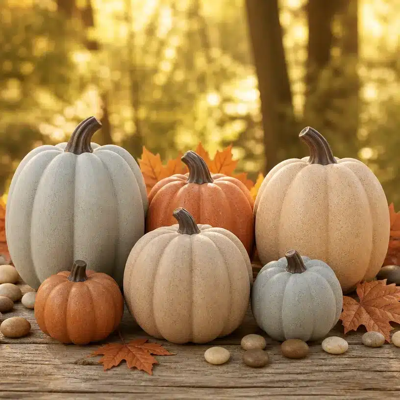 DIY Dollar-Store Pumpkin Matte Stone Makeover