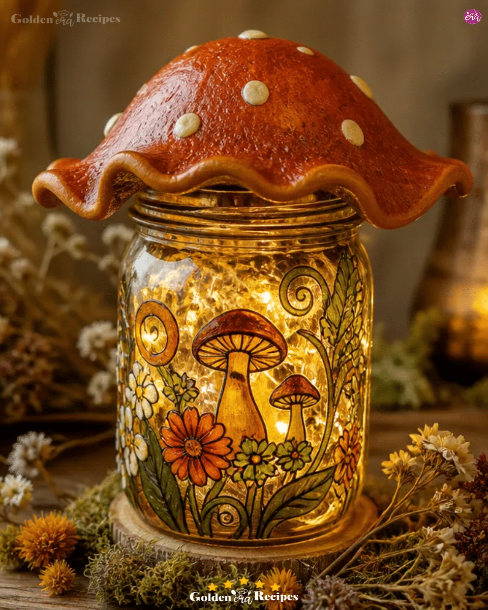 DIY Recycled Jar Mushroom LED Lantern 3 DIY Recycled Jar Mushroom LED Lantern