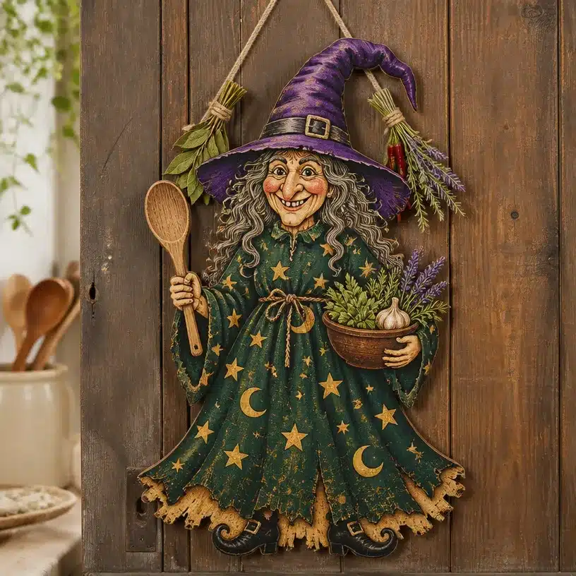 How to Make a Cardboard Vintage Kitchen Witch Door Hanger 4 How to Make a Cardboard Vintage Kitchen Witch Door Hanger