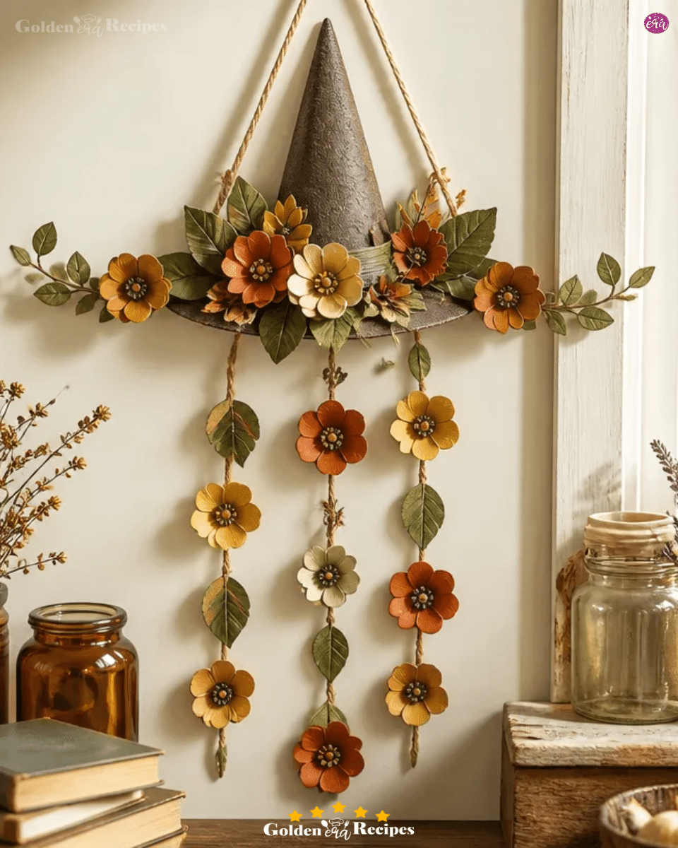 DIY Egg Carton Floral Decor for a Vintage Kitchen Witch 3 DIY Egg Carton Floral Decor for a Vintage Kitchen Witch