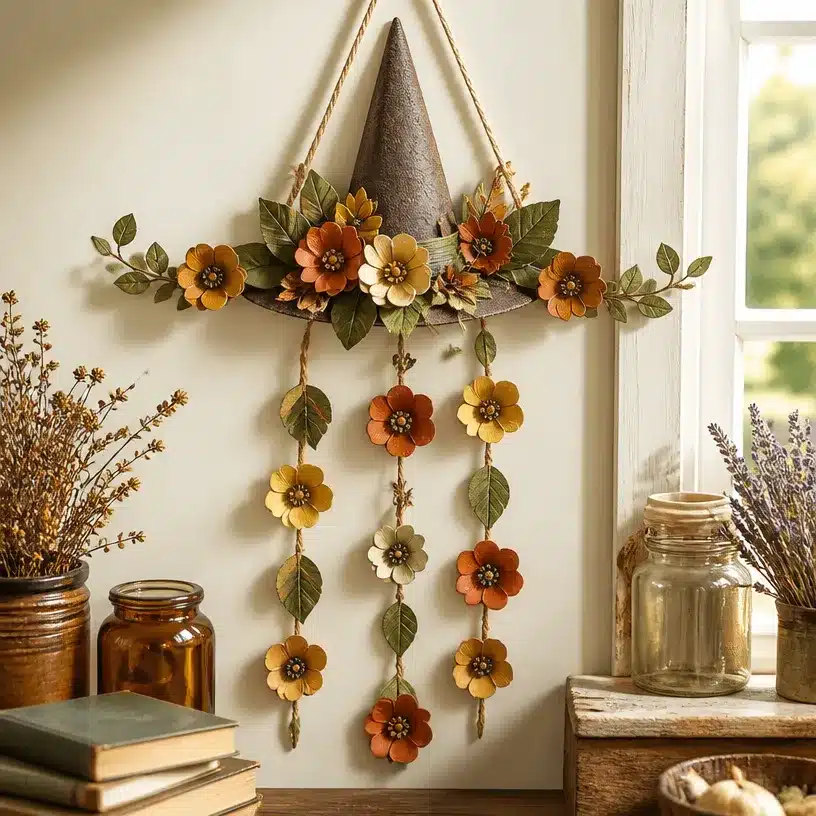 DIY Egg Carton Floral Decor for a Vintage Kitchen Witch 4 DIY Egg Carton Floral Decor for a Vintage Kitchen Witch