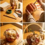 DIY Retro Daisy Pumpkin Table Sculpture From Old Book Pages