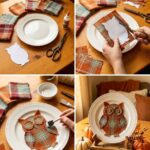 DIY Thrifted Plate Harvest Plaid Owl Display