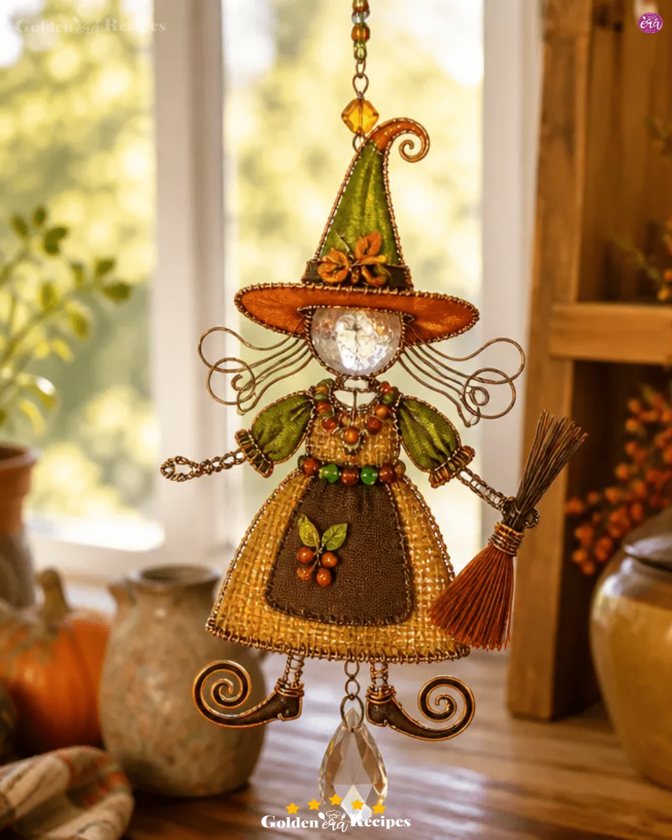 Suncatcher DIY With Wire and Bead Vintage Kitchen Witch 3 Suncatcher DIY With Wire and Bead Vintage Kitchen Witch